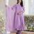Lavender rayon embroidery work  suit
