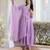 Lavender rayon embroidery work  suit