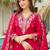 Pink vichitra silk embroidery work  suit