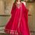 Pink vichitra silk embroidery work  suit