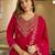 Pink vichitra silk embroidery work  suit