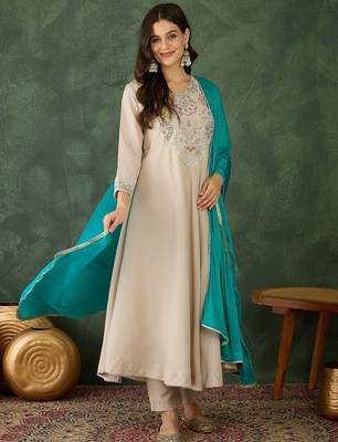 Chiku rayon embroidery suit 1