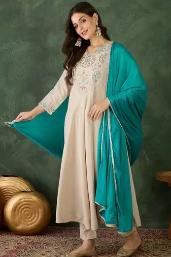 Chiku rayon embroidery suit