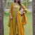 Mustard viscose silk embroidery work  suit