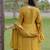 Mustard viscose silk embroidery work  suit