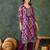 Wine chinon silk embroidery work  suit