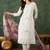 Off white cotton embroidery work  suit