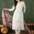 Off white cotton embroidery work  suit