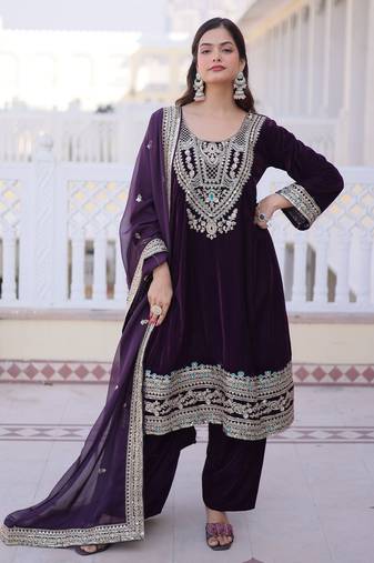 Wine ethnic heavy suit 