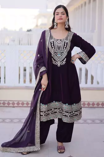 Wine ethnic heavy suit 