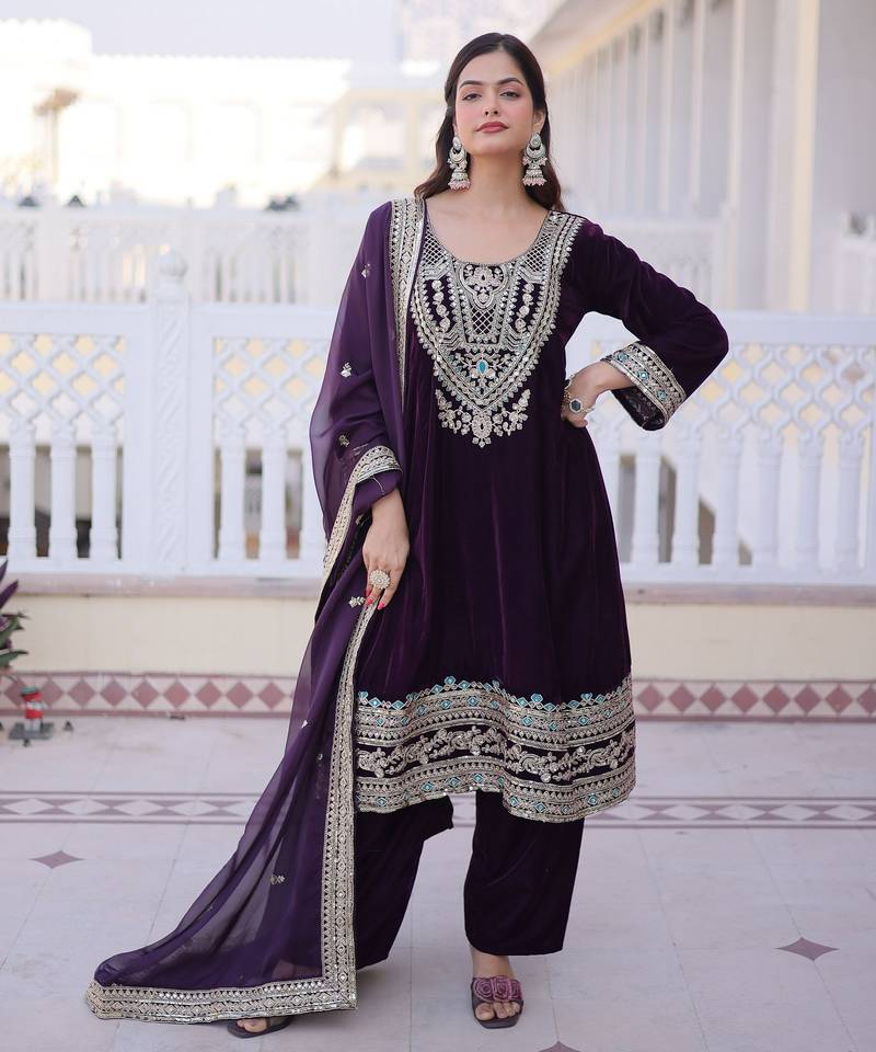 Wine ethnic heavy suit 