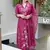 Pink chanderi embroidered kurta pant set