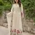 Cream chanderi embroidered kurta pant set