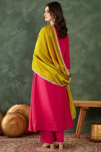 Gajri vichitra silk embroidery suit