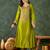 Green vichitra silk embroidery work  suit