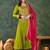 Green vichitra silk embroidery work  suit