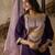 purple embroidered viscose rayon straight kurta set with dupatta