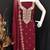 maroon embroidered georgette salwar kameez for festive occasions