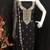 black embroidered georgette salwar kameez for party wear