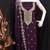 purple embroidered georgette salwar kameez for special occasions
