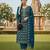 teal embroidered georgette salwar kameez for party wear