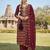 maroon embroidered georgette salwar kameez for festive wear