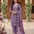 purple embroidered georgette salwar kameez for festive wear