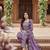 purple embroidered georgette salwar kameez for festive wear