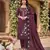 wine star georgette embroidered fabric for salwar kameez