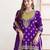 purple chinon fabric embroidered designer palazzo suit