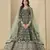 green heavy embroidered wedding ceremonial anarkali suit