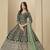green heavy embroidered wedding ceremonial anarkali suit