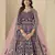 wine heavy embroidered anarkali suit for ceremonial wear