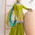 green embroidered chinon sharara suit for festive occasions