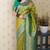 mahendi color banarasi silk blend fabric woven designer traditional saree