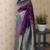 purple color banarasi silk blend fabric woven designer traditional saree