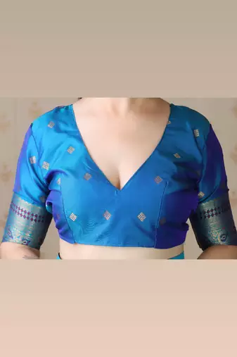 purple faux banarasi silk blend woven traditional saree