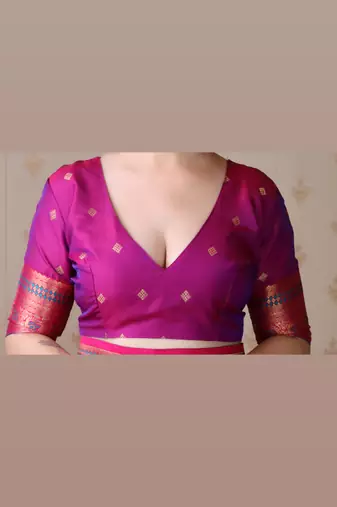 firozi faux banarasi silk blend woven traditional saree