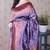 lavender color banarasi silk blend fabric woven designer traditional saree