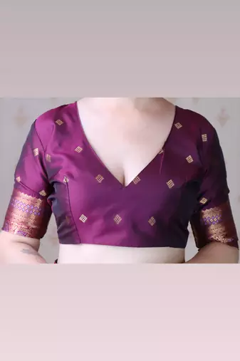 lavender faux banarasi silk blend woven traditional saree