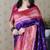 violet color banarasi silk blend fabric woven designer traditional saree