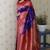 violet color banarasi silk blend fabric woven designer traditional saree