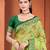 olive color cotton silk blend fabric woven meenakari designer ethnic saree