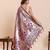 purple color beautiful soft silk blend fabric woven designer saree