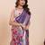 voilet color beautiful soft silk blend fabric woven designer saree