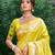woven meenakari designer lemon yellow color ethnic partywear saree