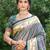 woven meenakari designer gray color ethnic partywear saree
