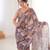 multy color chinon fabric digital printed partywear ceremonial saree