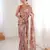peach chinon digital printed partywear ceremonial saree