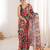 multy color chinon fabric digital printed partywear ceremonial saree